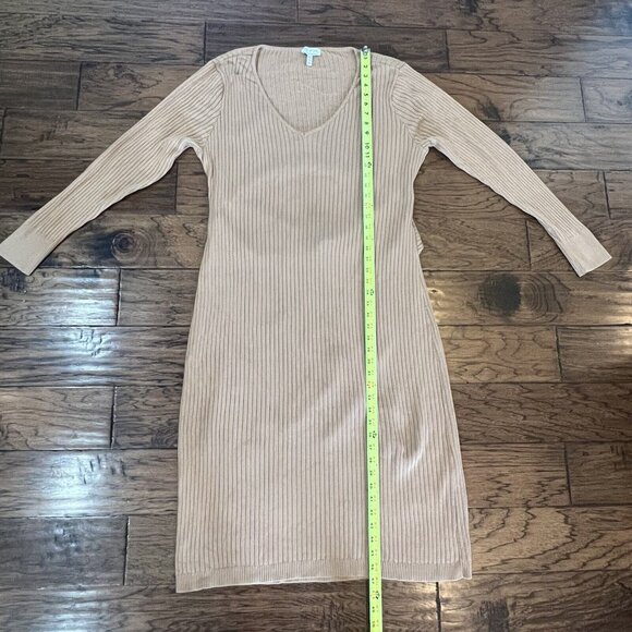 Sofia Vergara Dress Women's XXXL Tan Ribbed Midi Cut Out Back Opening 3X Plus - Picture 8 of 16